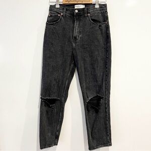 Abercrombie & Fitch Black High Rise Distressed Jeans